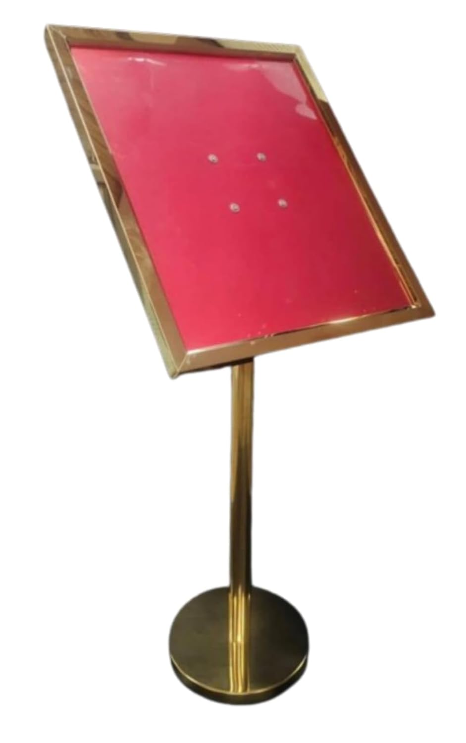 Golden Display Stand - A2 Size Board with 4 Sided Frame & Round Pole — view 5