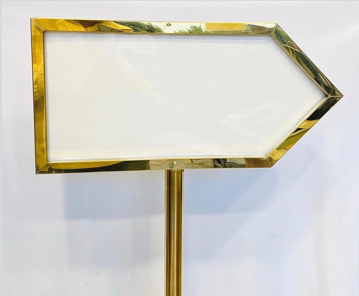 Golden Arrow Shaped Direction Board with Round Pole — view 5