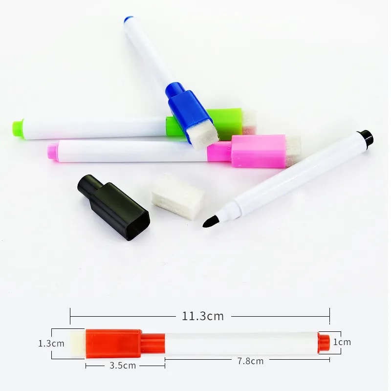 Marker with Eraser & Duster for Mini White Board - 8pc/set — view 2
