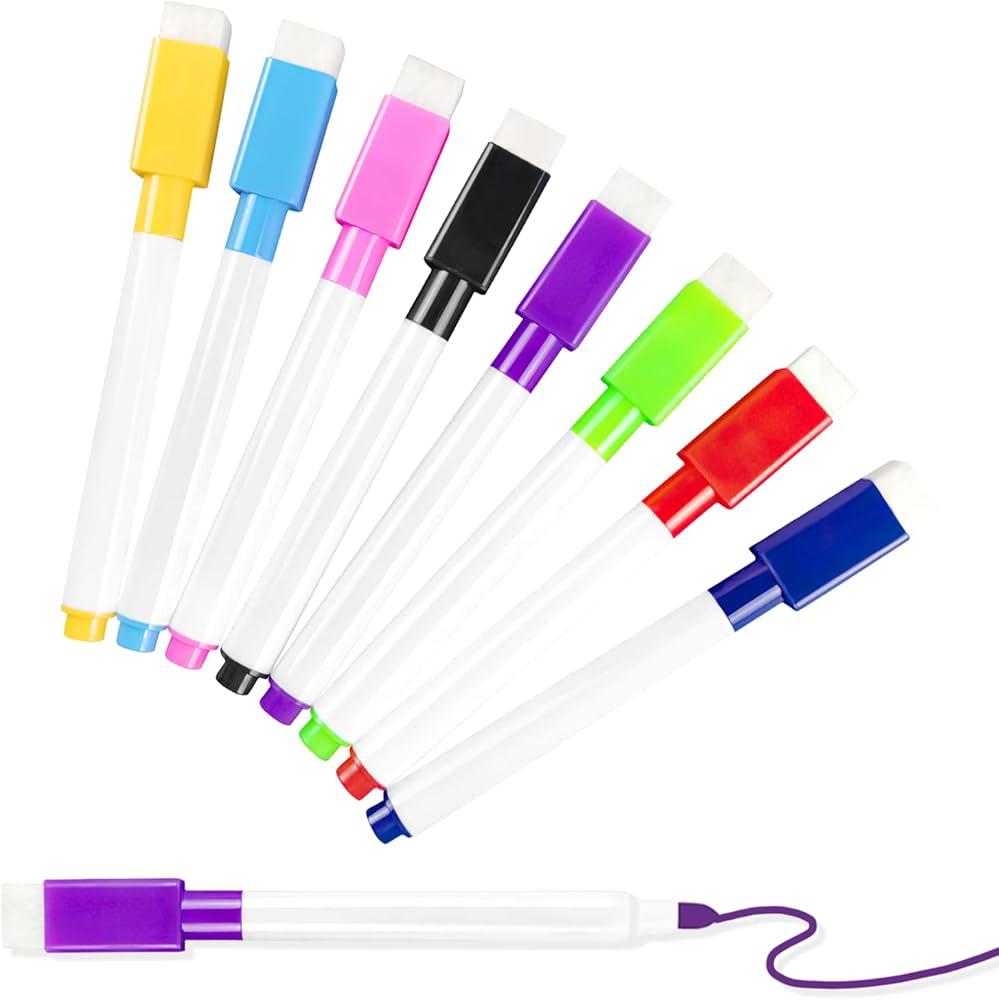 Marker with Eraser & Duster for Mini White Board - 8pc/set — view 5