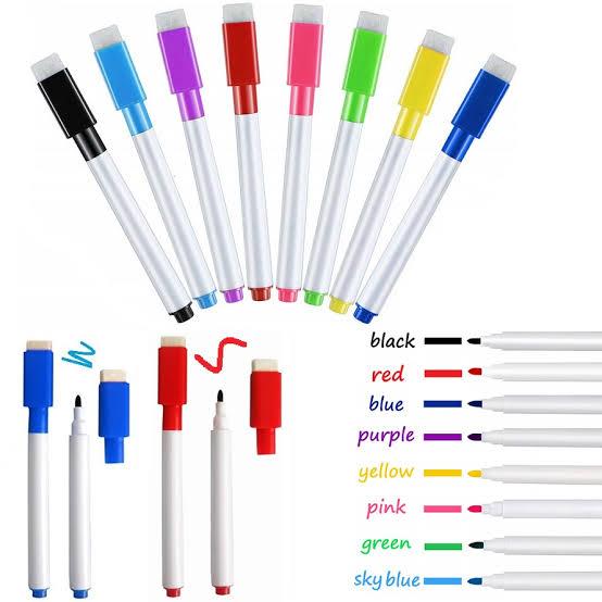 Marker with Eraser & Duster for Mini White Board - 8pc/set — view 6