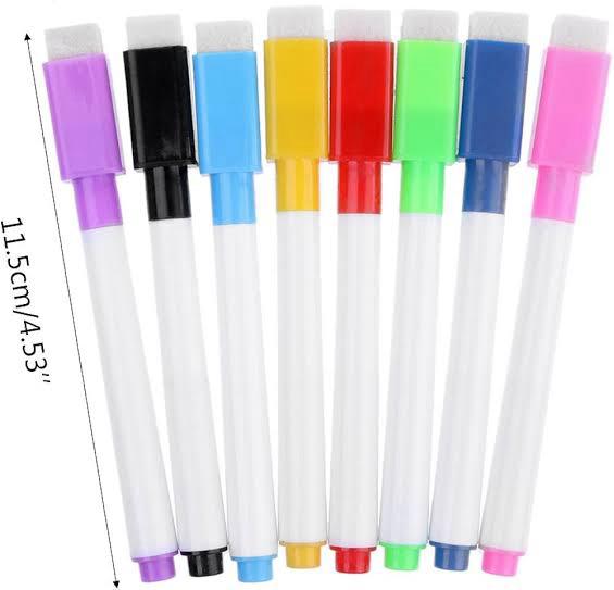 Marker with Eraser & Duster for Mini White Board - 8pc/set — view 8