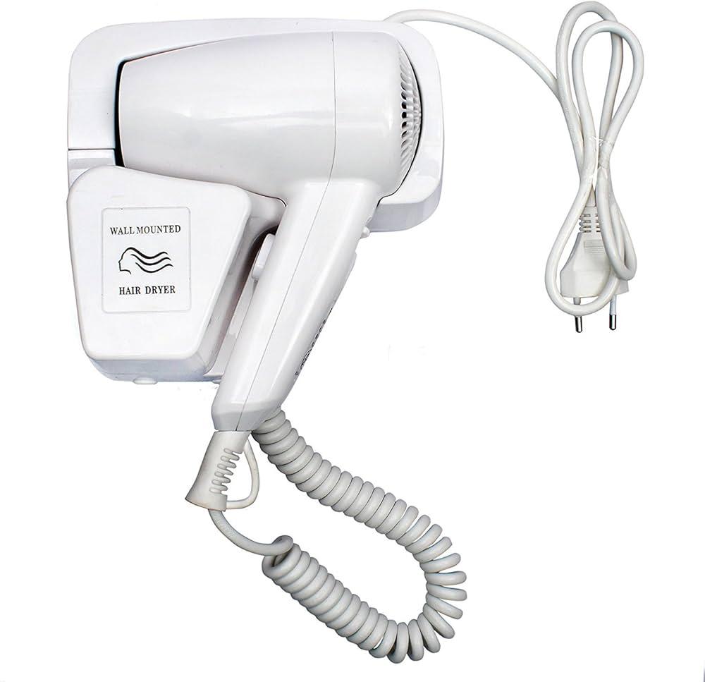 Electric Wall Mountable Hair Dryer 1200W - White