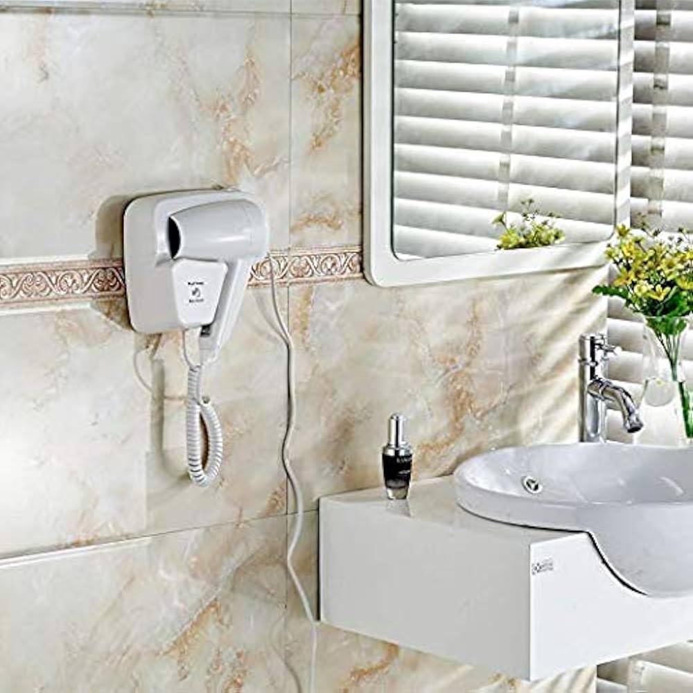 Electric Wall Mountable Hair Dryer 1200W - White — view 4