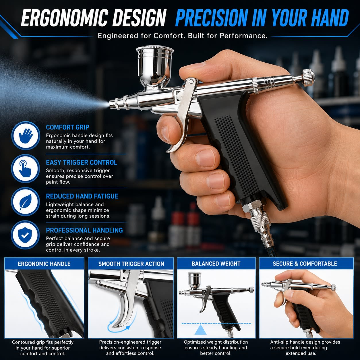 Spray Gun for Cake/Art/Tatoo Making - Heavy — view 3