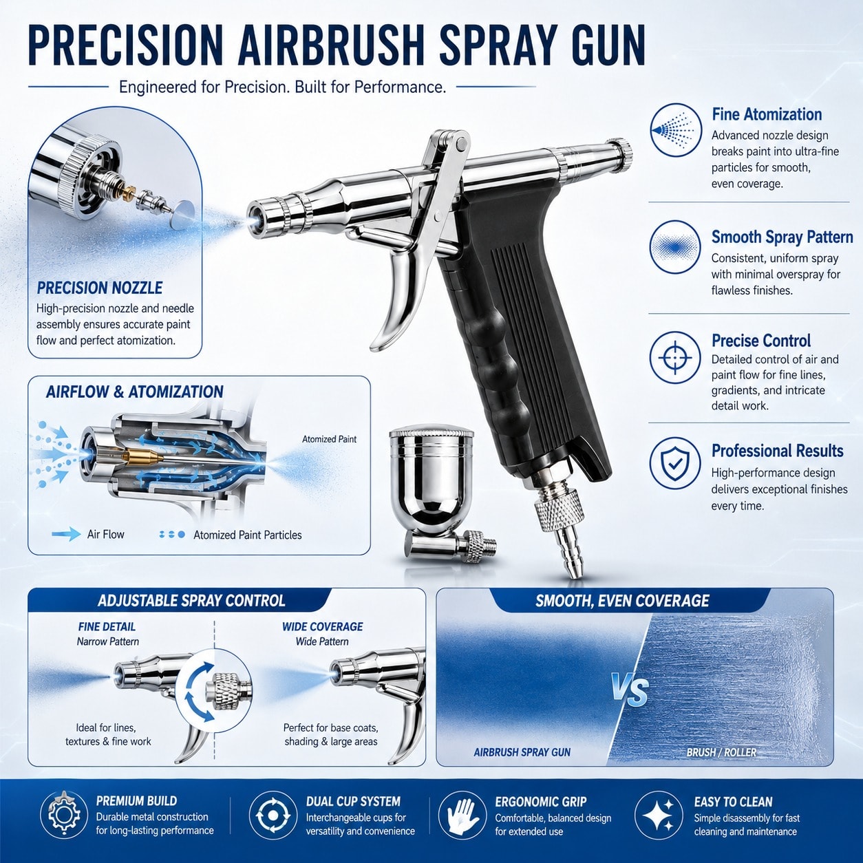 Spray Gun for Cake/Art/Tatoo Making - Heavy — view 5