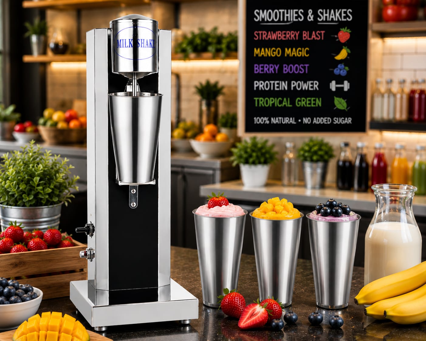 Electric SS Milk/Cocktail/Lassi Shaker - Single
