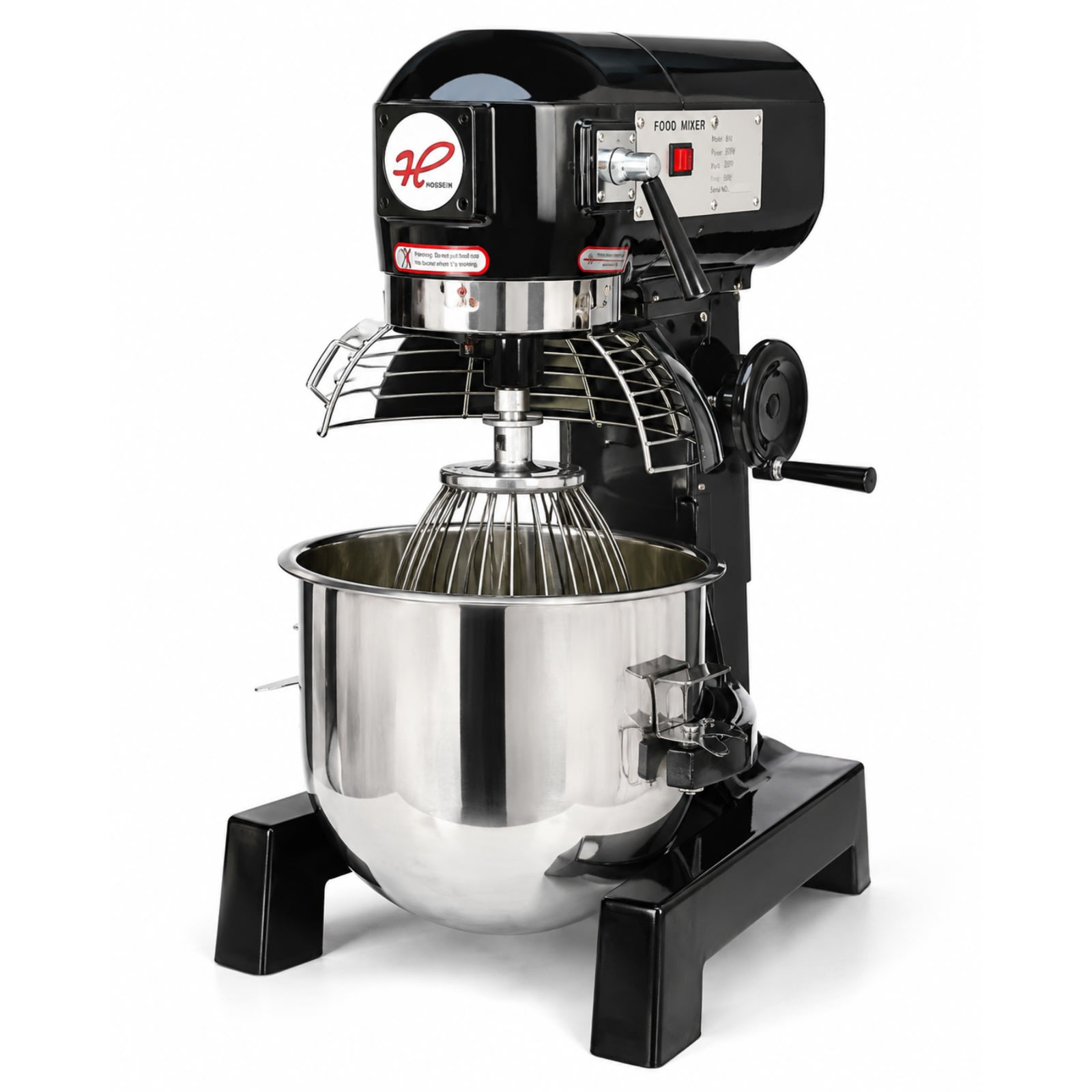 Electric Planetary Mixer with 3 Whisk Attachments & Safety Guard - Black Body | Gear Model