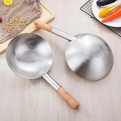 Wooden Handle SS Wok — view 7