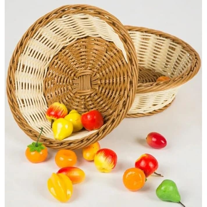 Lite Round Shaped Polyrattan Basket - Big — view 4