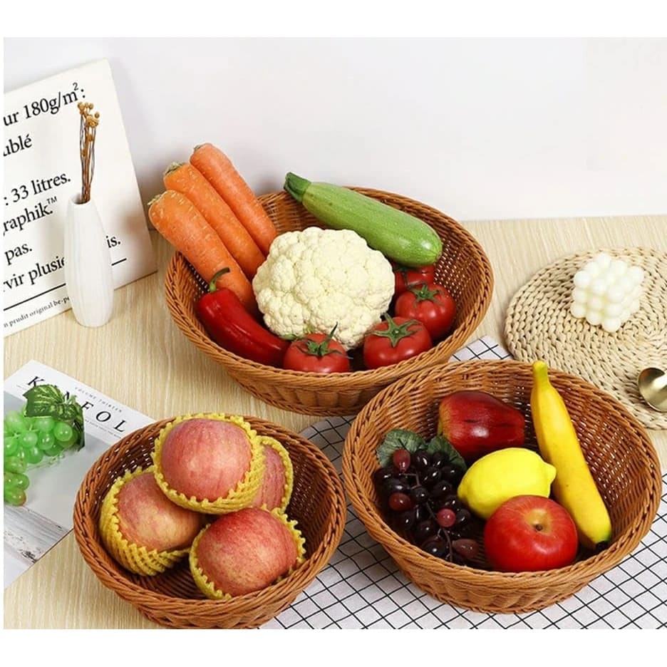 Lite Round Shaped Polyrattan Basket - Big — view 3