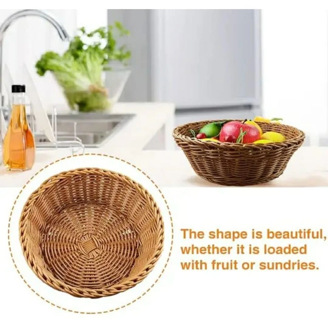Lite Round Shaped Polyrattan Basket - Big — view 5