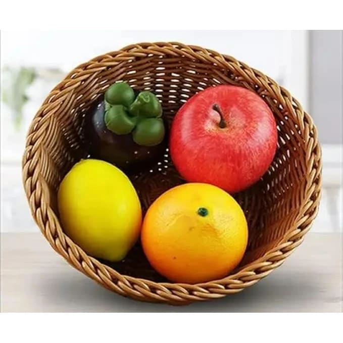 Lite Round Shaped Polyrattan Basket - Big — view 8