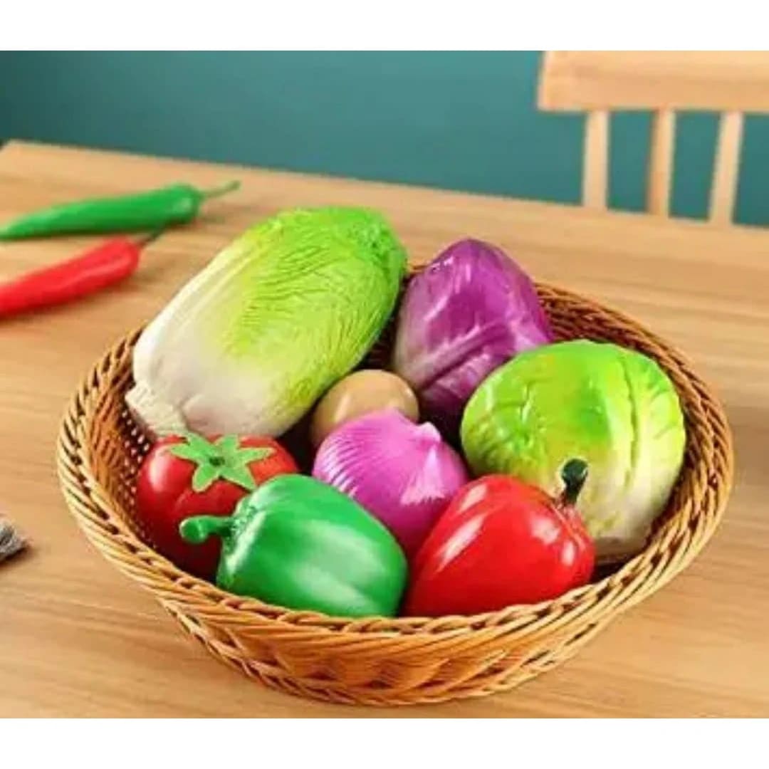 Heavy Round Shaped Polyrattan Basket with Metal Wire - 32x7cm — view 4