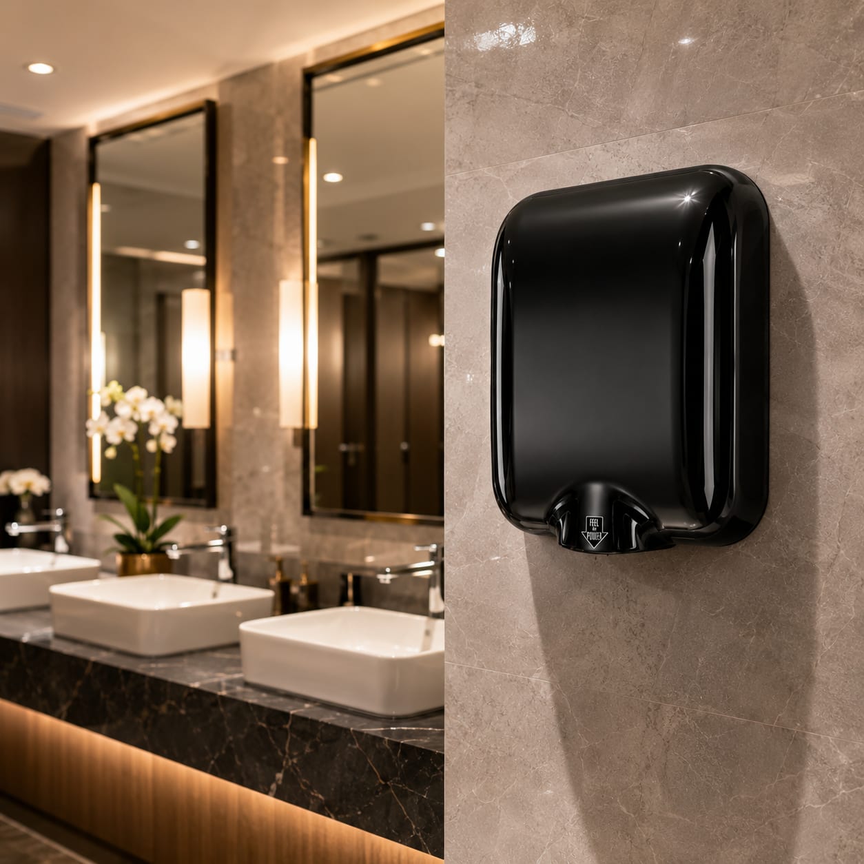 Electric Wall Mountable SS Premium Automatic Hand Dryer 1800W — view 2