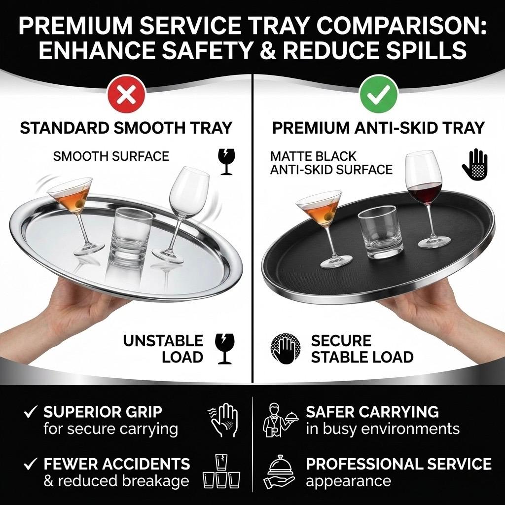 Anti Skid Tray with SS Border - Heavy | Round | 16" — view 6