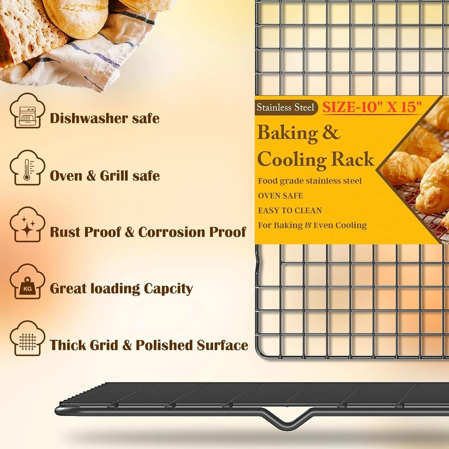 MS BBQ Grill Rectangle Rack — view 6