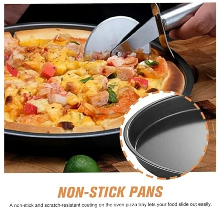 Non-Stick Round Pizza Pan Plate — view 4