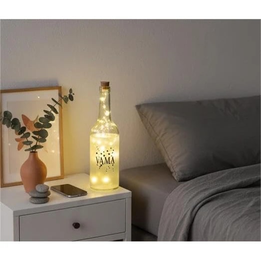 VAMA Premium Devorative Glass Bottel with Glow Lights — view 6