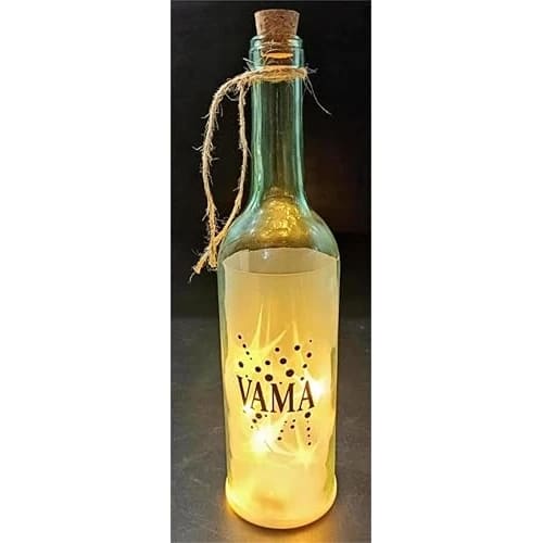 VAMA Premium Devorative Glass Bottel with Glow Lights — view 7