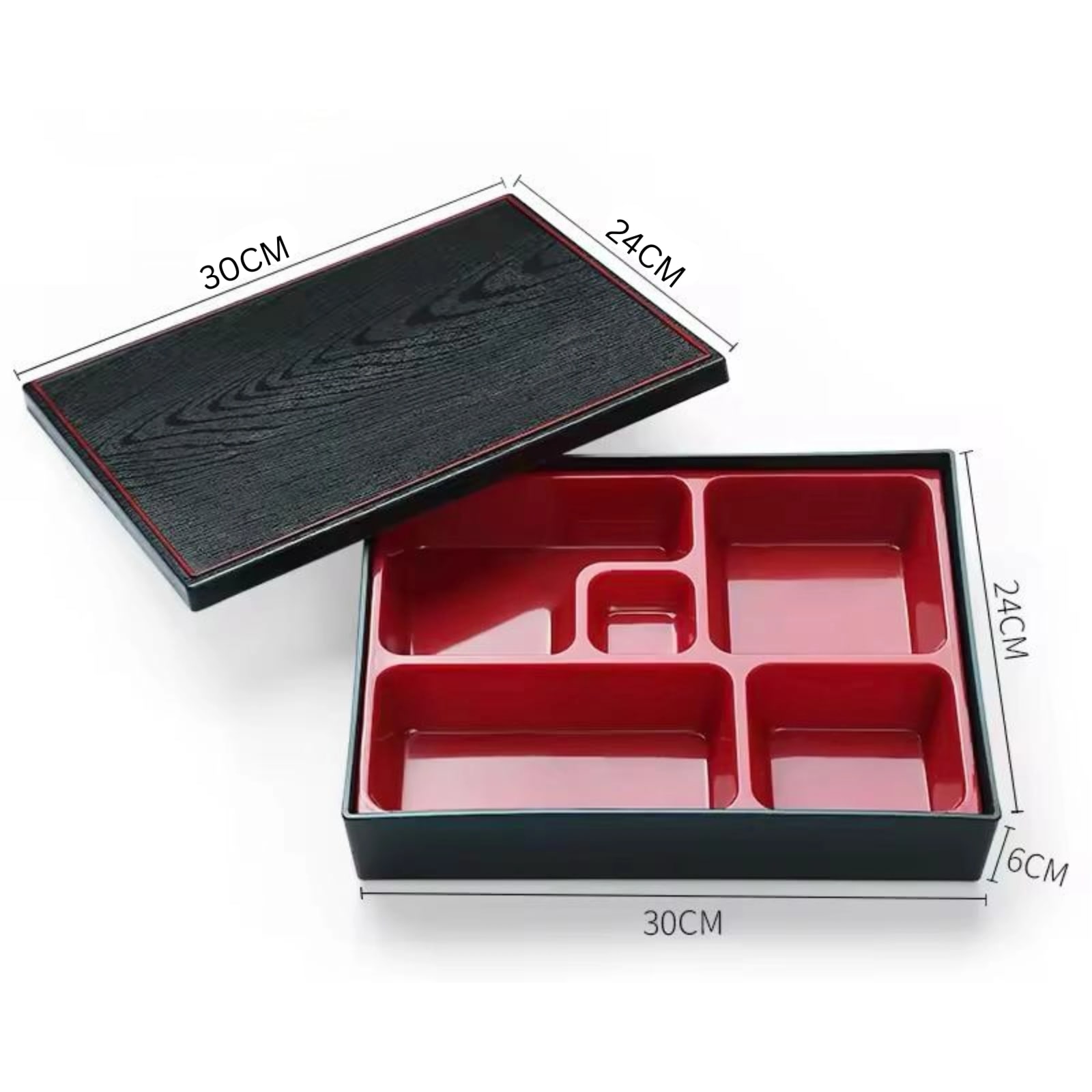 ABS Food Grade Bento/Thali/Meal Box 6 Compartments — view 2