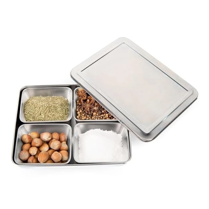 SS Condiment/Spice/Masala Box with Lid