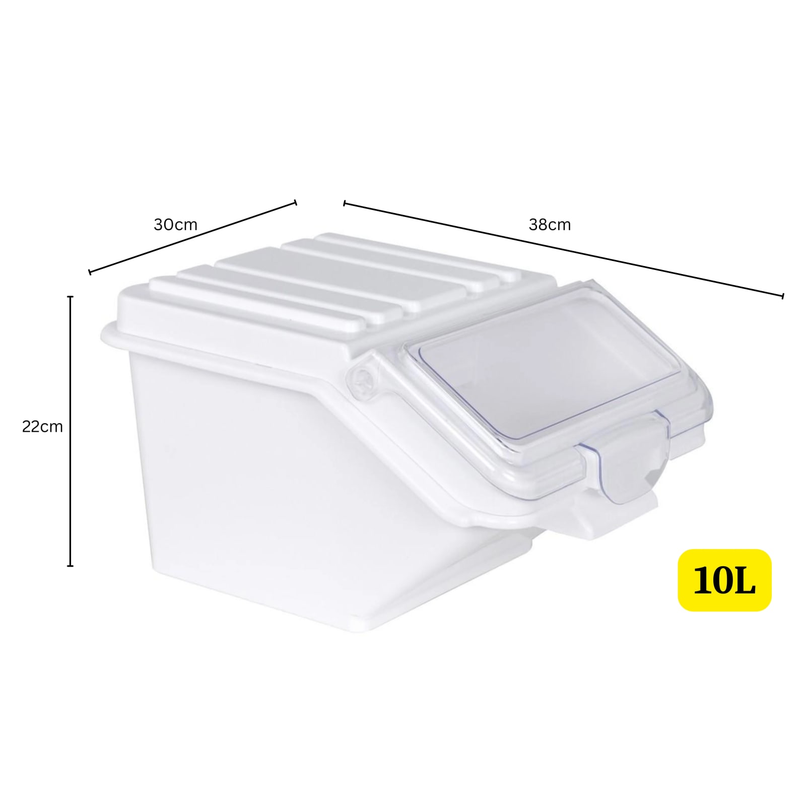 Plastic Ingredient Bin with PC Grain Scoop — view 2