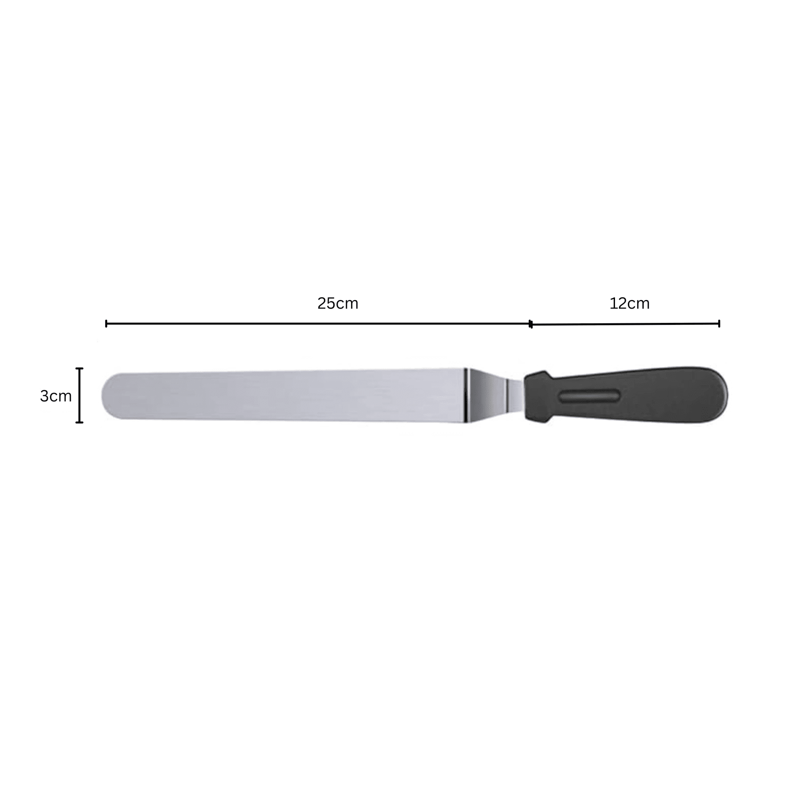 Plastic Black Handle Bend Palette Knife — view 2