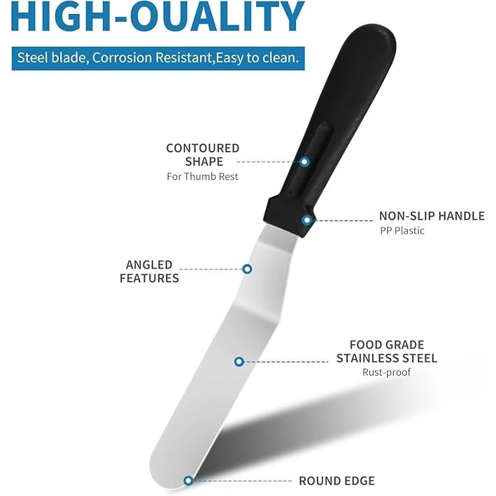 Plastic Black Handle Bend Palette Knife — view 7