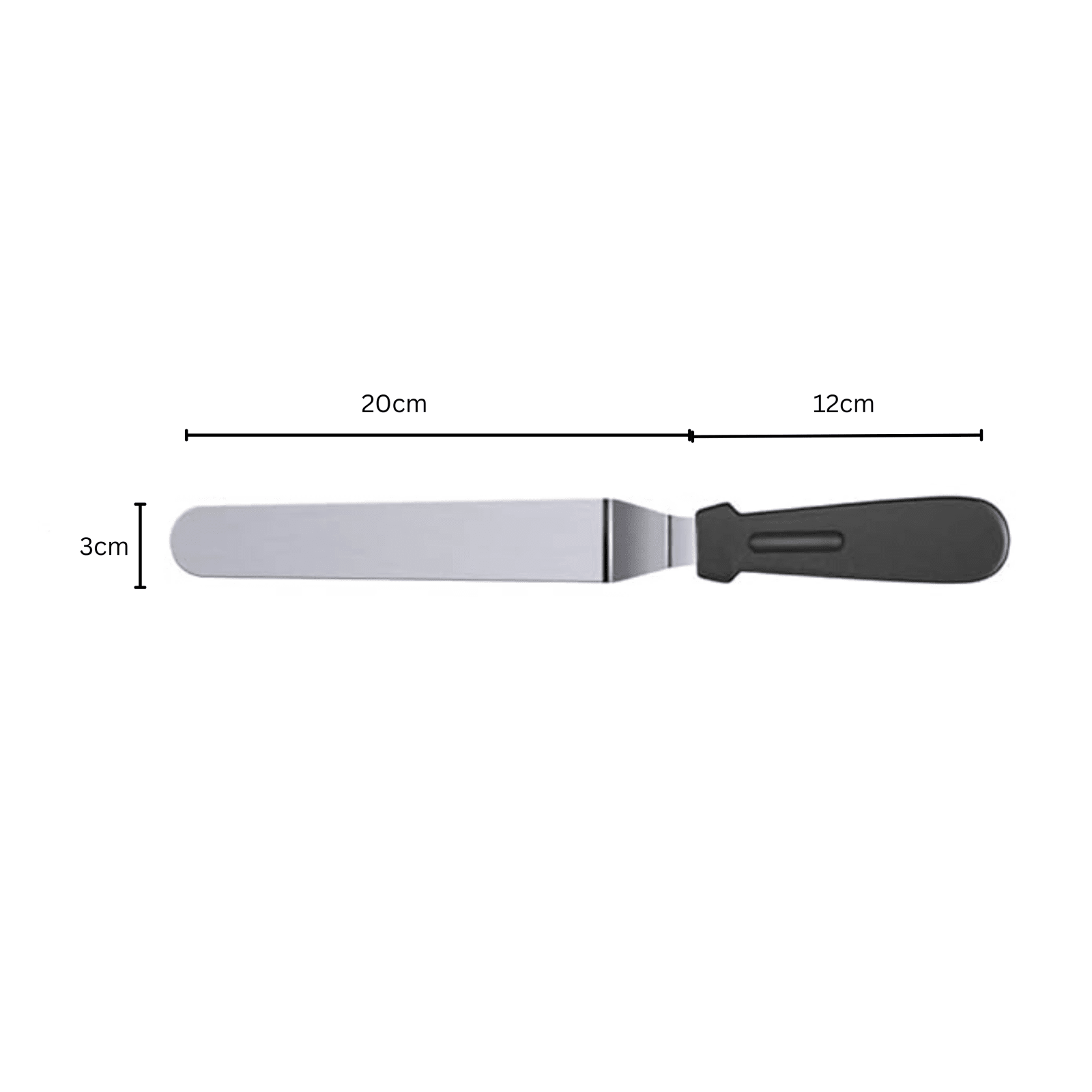 Plastic Black Handle Bend Palette Knife — view 2