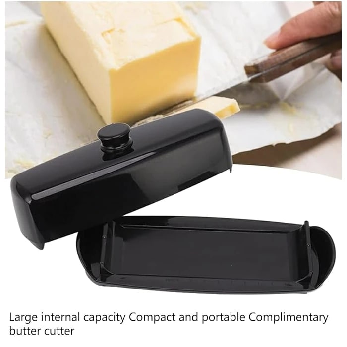 PC Butter Holder Tray with Lid & SS Butter Slicer Knife — view 5