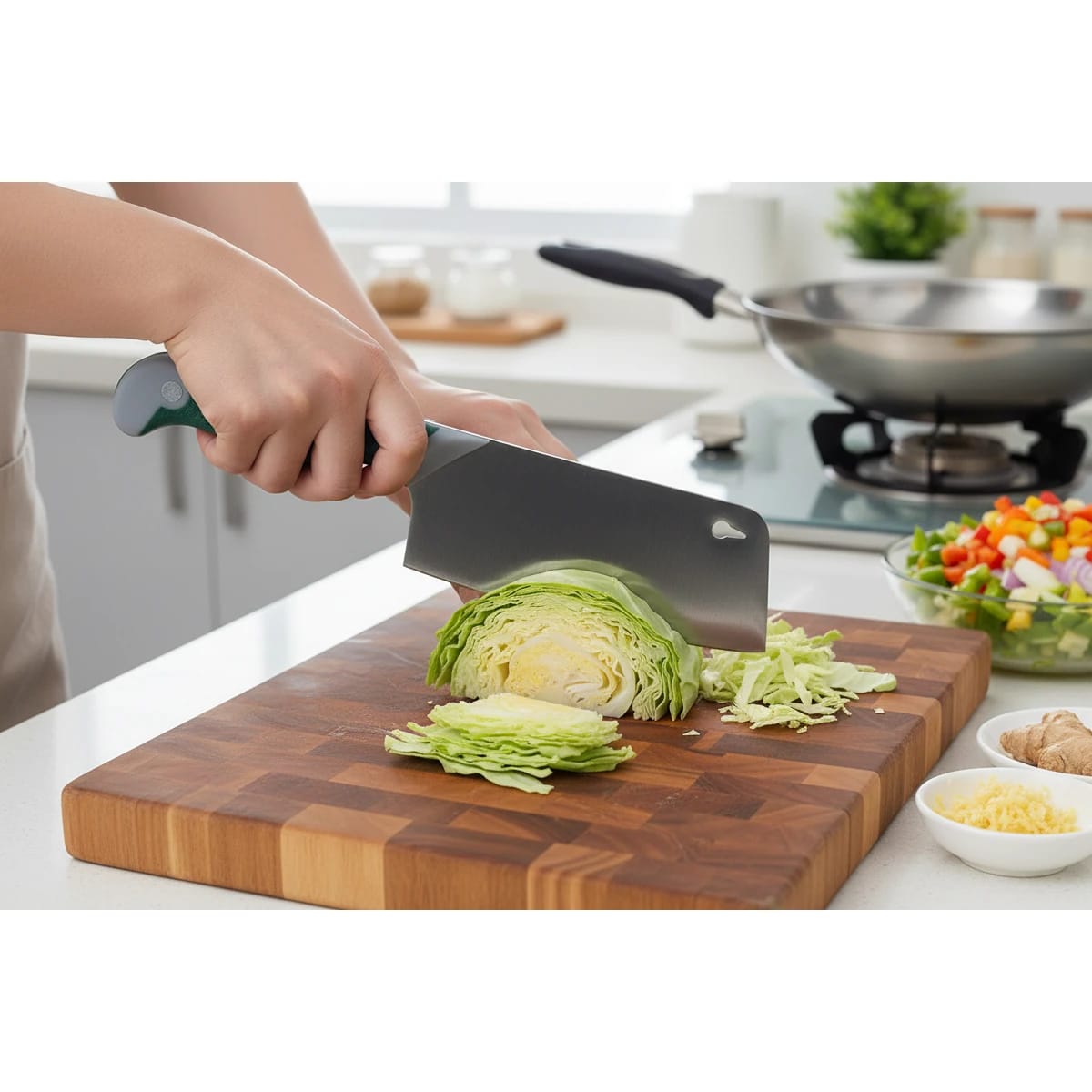 Green Handle SS Chopper - Eco — view 3