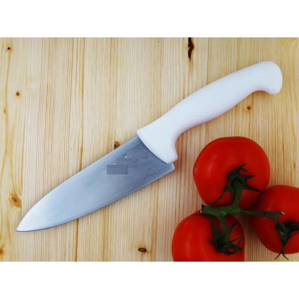 Plastic White Handle SS Chef Knife — view 9