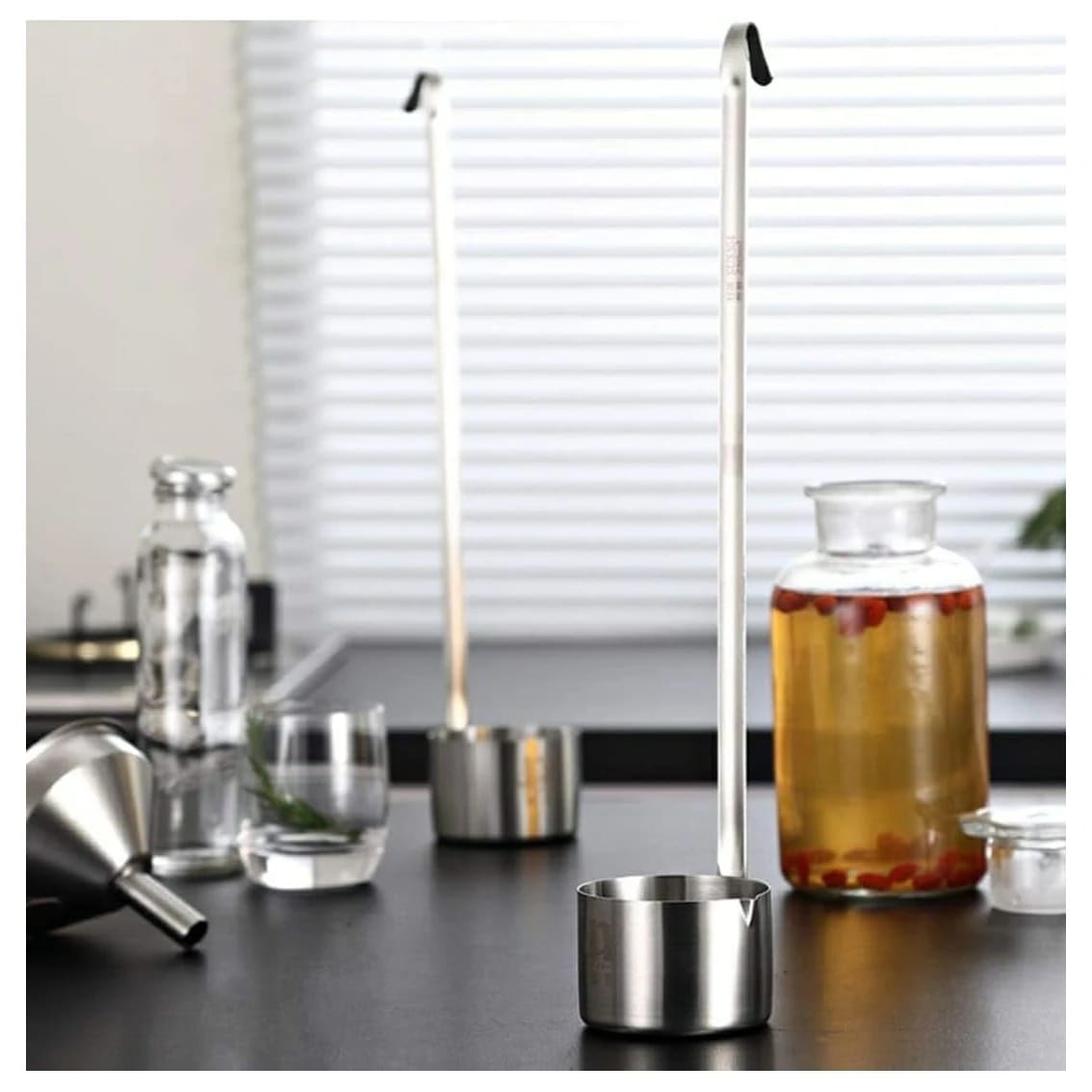 SS Cylindrical Shaped Flat Bottom Oil/Milk Ladle — view 8