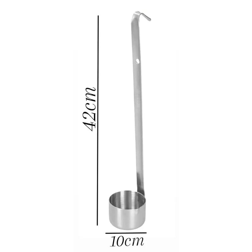 SS Cylindrical Shaped Flat Bottom Oil/Milk Laddle — view 2