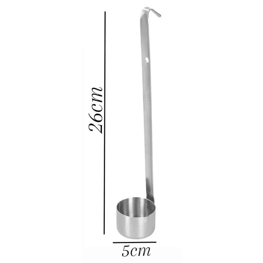 SS Cylindrical Shaped Flat Bottom Oil/Milk Laddle — view 2