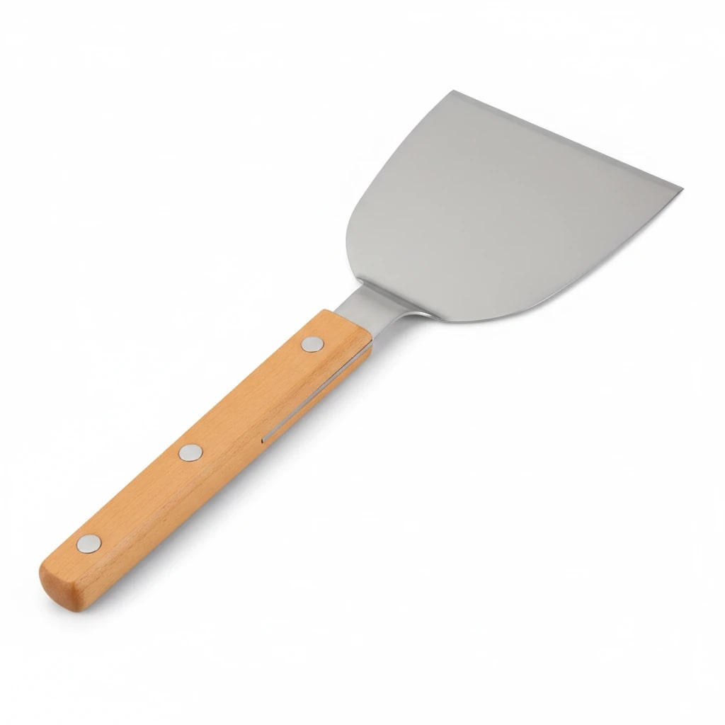 Wooden Flat Handle SS U Shaped Lifter Small - No.73