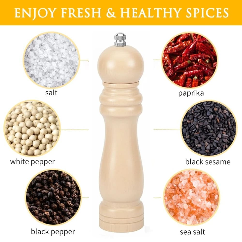 Wooden Pepper Mill - Cream — view 3