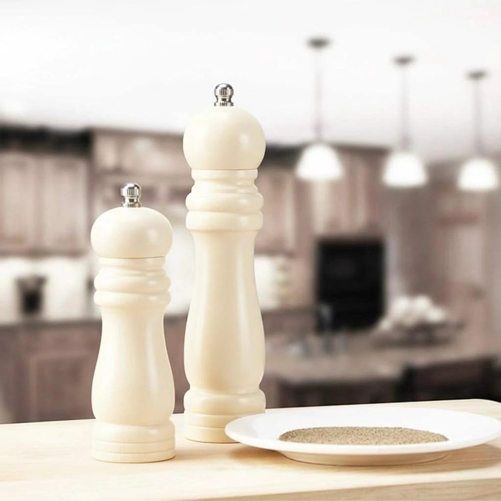 Wooden Pepper Mill - Cream — view 9