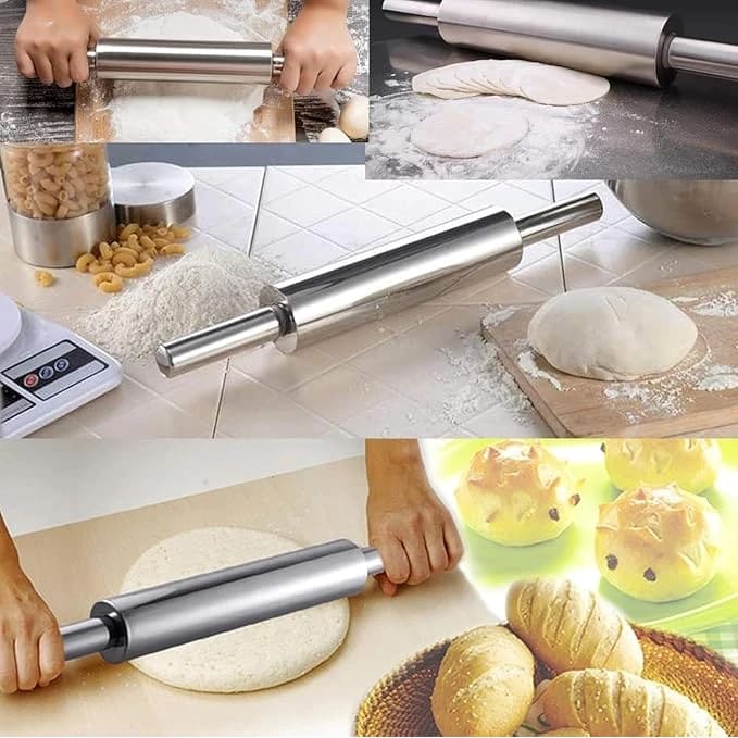 SS Rolling Pin (Belan) with 5cm Diameter — view 3