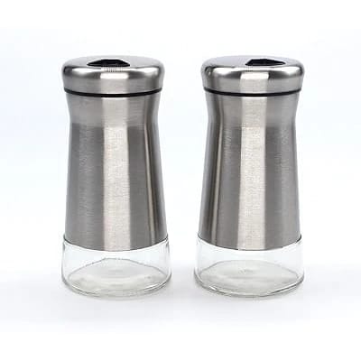VAMA SS + Glass Salt & Pepper Set