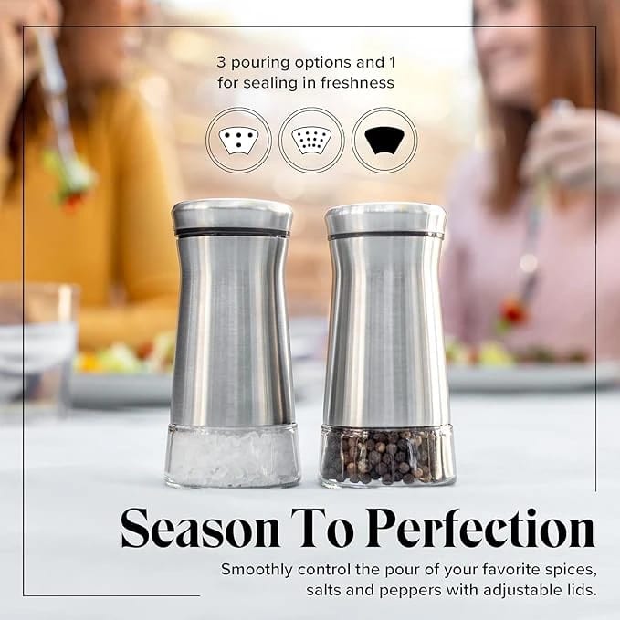 VAMA SS + Glass Salt & Pepper Set — view 4