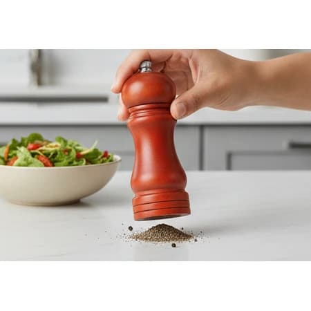 Wooden Salt & Pepper Set - Walnut Brown — view 4
