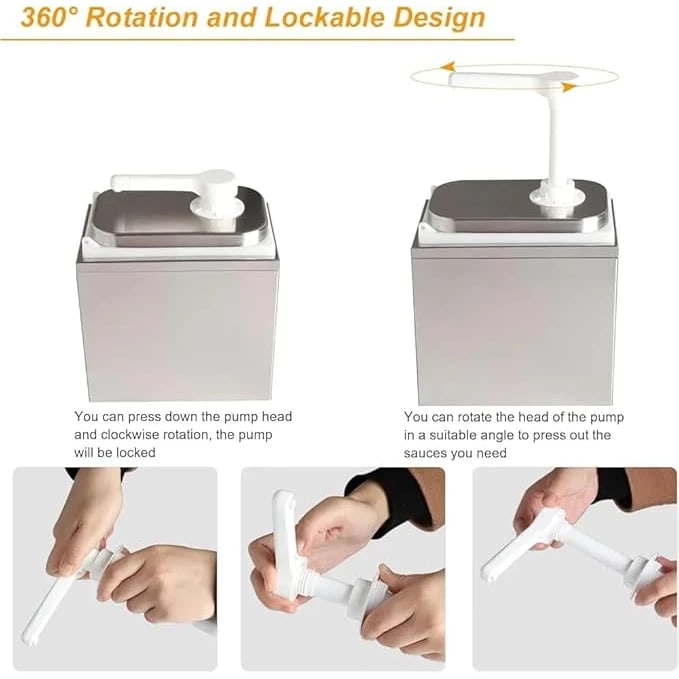 SS Tank Plastic Head Sauce Dispenser — view 5