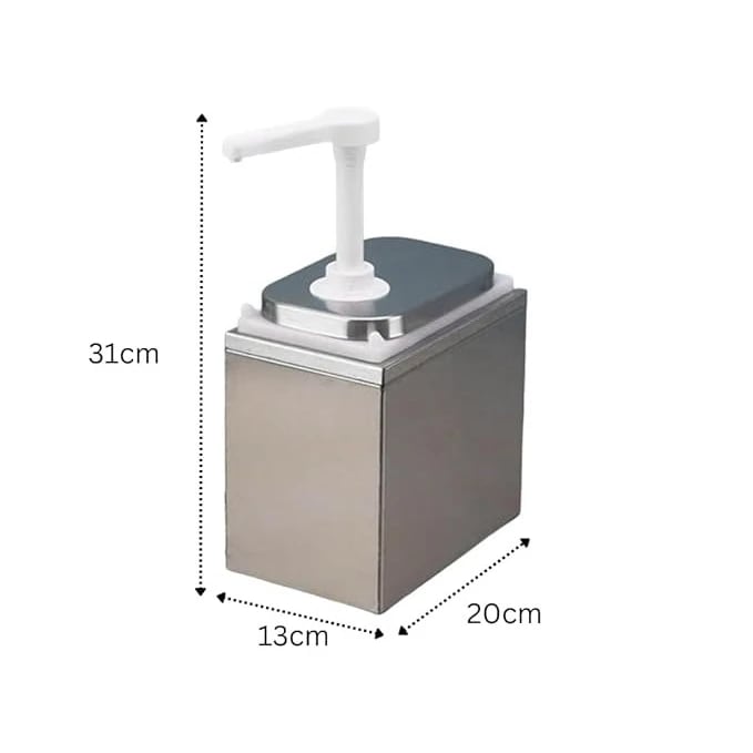 SS Tank Plastic Head Sauce Dispenser — view 2