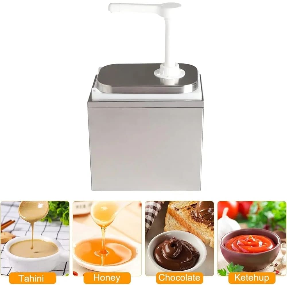 SS Tank Plastic Head Sauce Dispenser — view 4