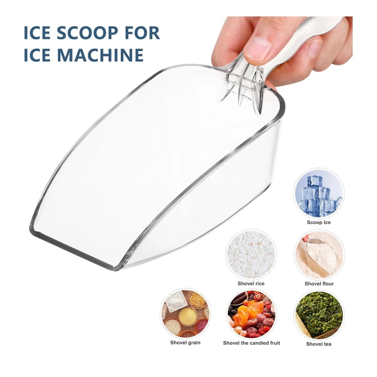 PC Grain/Ice Scoop with Flat Bottom — view 3