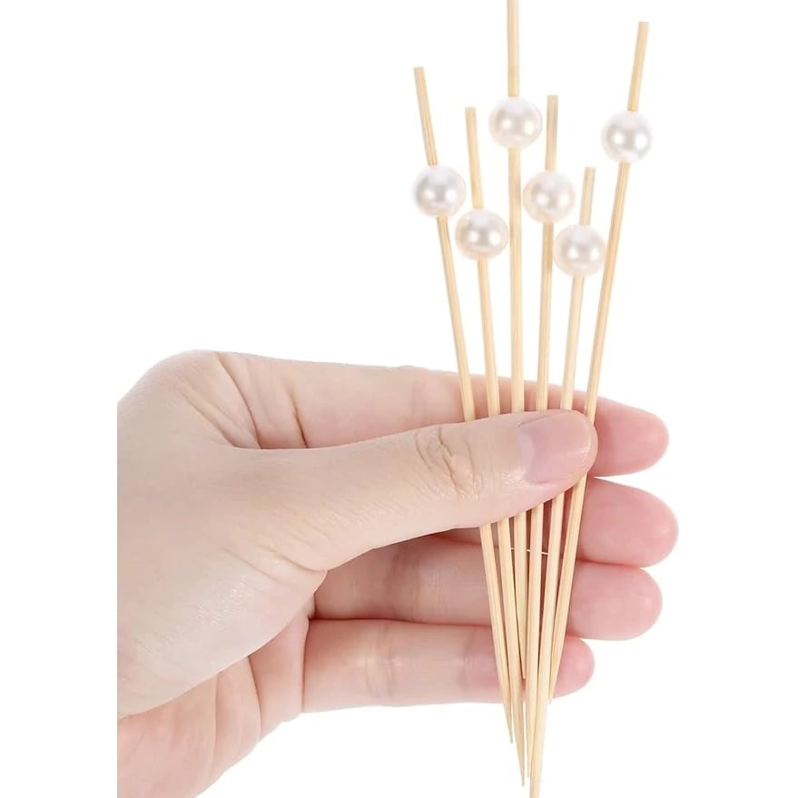 Wooden Stirrer Sticks with Pearl - Length: 5" | Quantity ~ 50pp — view 8