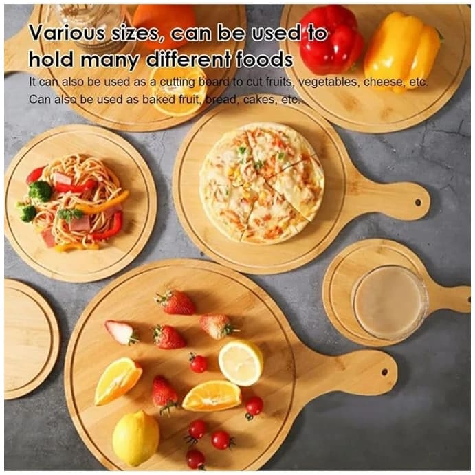 Wooden Round Pizza Bat — view 4
