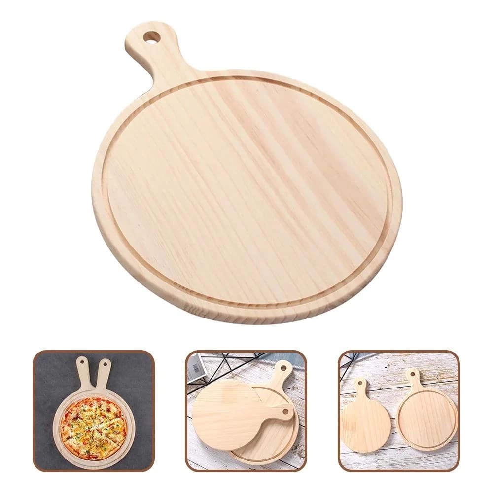 Wooden Round Pizza Bat — view 7